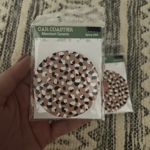 Animal Print Car Coaster, 2 Pack- NIP - Picture 5 of 6